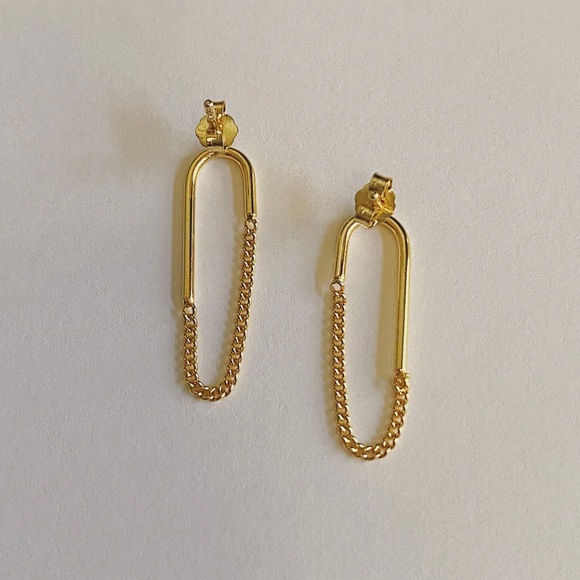 Slim Oval Earrings - Picture 2 of 5